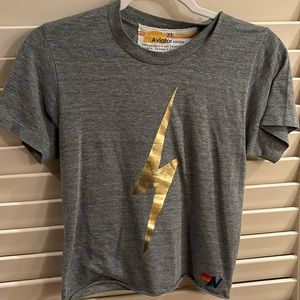 Aviator Nation Silver Lightning Bolt t-shirt